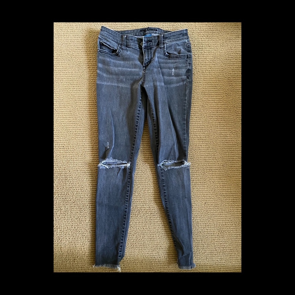 Dark grey ripped jeans